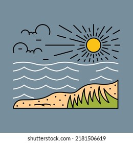 Good view of beach graphic illustration vector art t-shirt design