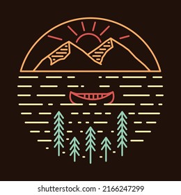 Good view of nature with shining sunrise graphic illustration vector art t-shirt design