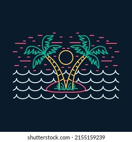 Good view in summer graphic illustration vector art t-shirt design