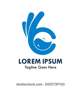 Good water, good laundry design logo template illustration