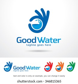 Good Water Logo Template Design Vector