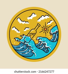 Good wave in summer graphic illustration vector art t-shirt design