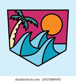 Good waves graphic illustration vector art t-shirt design
