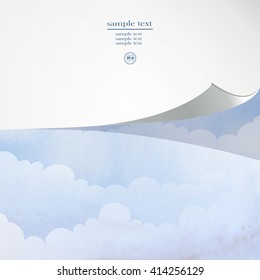Good weather background. Blue sky with clouds