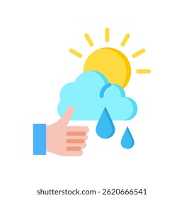 Buen icono de Clima Ilustración vectorial plana