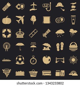 Good weather icons set. Simple style of 36 good weather vector icons for web for any design