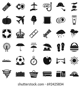 Good weather icons set. Simple style of 36 good weather vector icons for web isolated on white background