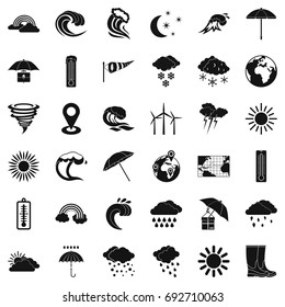 Good weather icons set. Simple style of 36 good weather vector icons for web isolated on white background