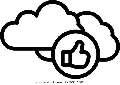 Good Weather Line Icon and Vector