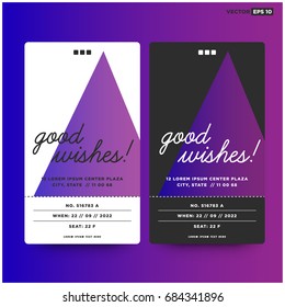 Good Wishes Written on Card Venue and Seat Details