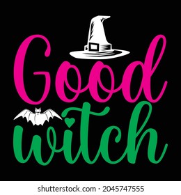 good witch t shirt design, vector file.