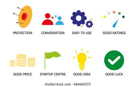 Good work strategy icons for web