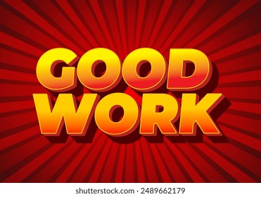 Good work. Text effect design in 3D style with good colors