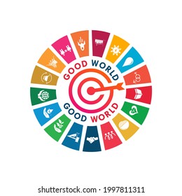 Good world logo template illustration