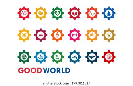 Good world logo template illustration