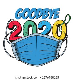 goodbye 2020 welcome 2021 simple logo modern logo