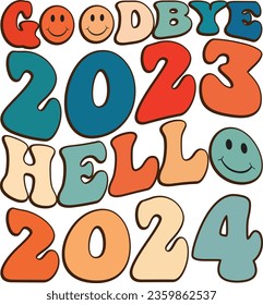 ADIÓS 2023 HOLA 2024 EMOJI