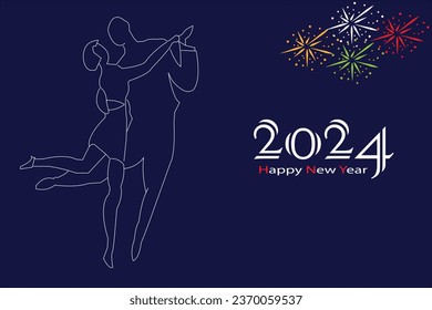 goodbye 2023 welcome 2024 hd images wallpapers dance party fireworks firecrackers background happy new year 2024