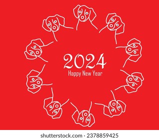 goodbye 2023 welcome 2024 hd images wallpapers art vectors happy new year 2024 dogs tshirt background cute dog images cartoon photos for kids hd jpg drawing easy art vectors download