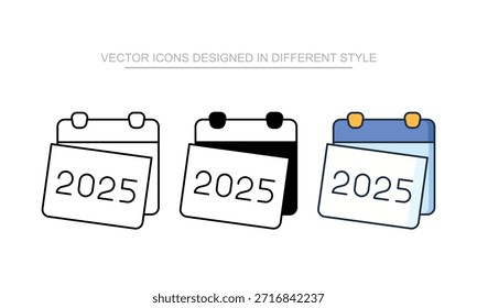 Goodbye 2025 design vetorial em ícone de estilo moderno e moderno