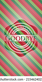 Goodbye christmas badge background. Vector Illustration. Detailed. 