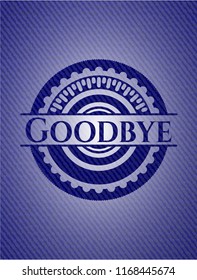 Goodbye Emblem Jean Texture Stock Vector (royalty Free) 1168445674 