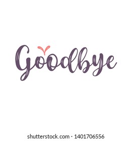 goodbye greeting in calligraphy style