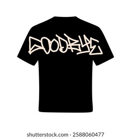 Goodbye Handlettering text Vector Illustration, Streetwear, Typography,Graffiti, poster, on white background