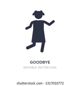 goodbye icon on white background. Simple element illustration from People concept. goodbye icon symbol design.