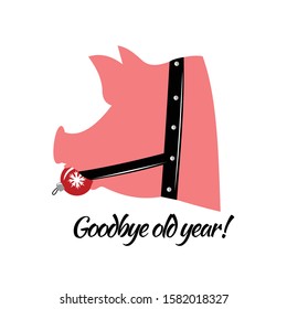 Goodbye old new year! Illustration Vector