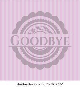 Goodbye Realistic Pink Emblem Stock Vector (Royalty Free) 1148950151 ...