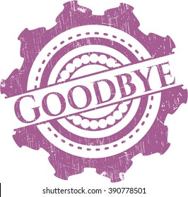 Goodbye rubber grunge texture stamp