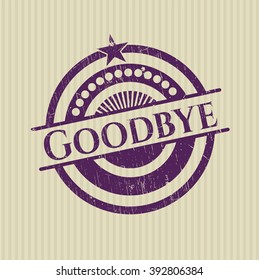 Goodbye rubber grunge texture stamp