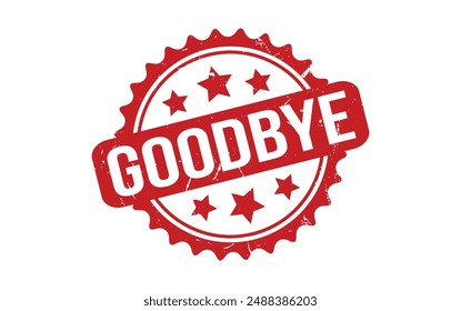 Adiós Sello de sello de goma Vector
