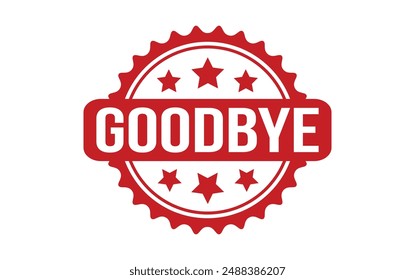 Adiós Sello de sello de goma Vector