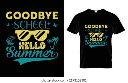 Adiós escuela hola verano T Shirt Design