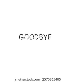 a goodbye text  art silhouette