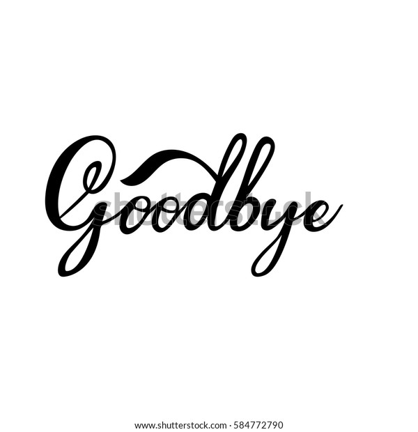 Goodbye Vector Isolated Illustration Brush Calligraphy 库存矢量图（免版税