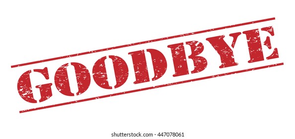 goodbye vector stamp on white background