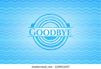 Goodbye water concept emblem.