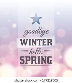 Goodbye Winter Hello Spring. ESP10, CMYK.