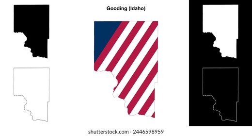 Gooding County (Idaho) outline map set