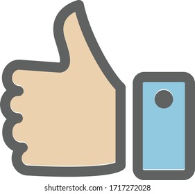buena,como,Icono mano Ilustración vectorial plana