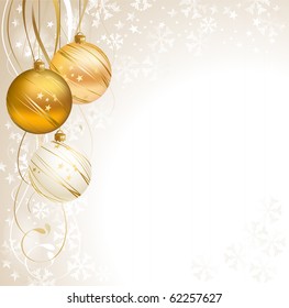 good-looking Christmas backdrop with three balls