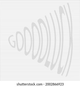 Goodluck word with gray line abstract paattern background.