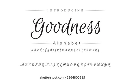 Goodness Modern abstract digital alphabet font. Minimal technology typography, Creative urban sport fashion futuristic font and with numbers. vector illustration