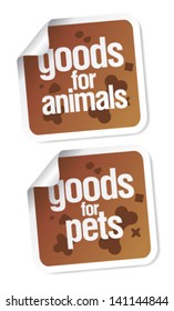 Goods for animals stickers.
