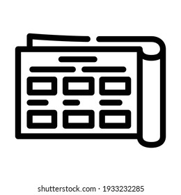 goods catalog line icon vector. goods catalog sign. isolated contour symbol black illustration