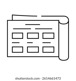 goods catalog line icon vector. goods catalog sign. isolated contour symbol black illustration