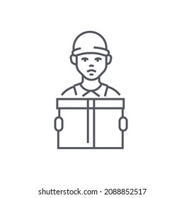 Goods delivery - modern black line design style icon